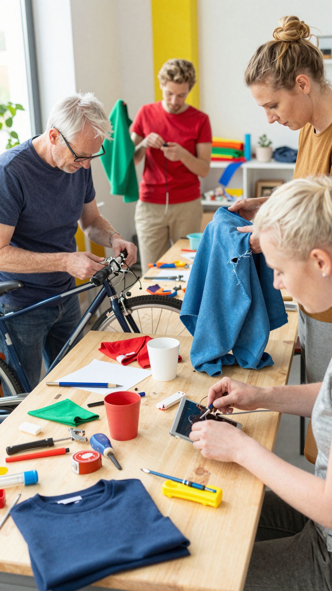 A Repair Café mozgalom közösségi javítást népszerűsít.