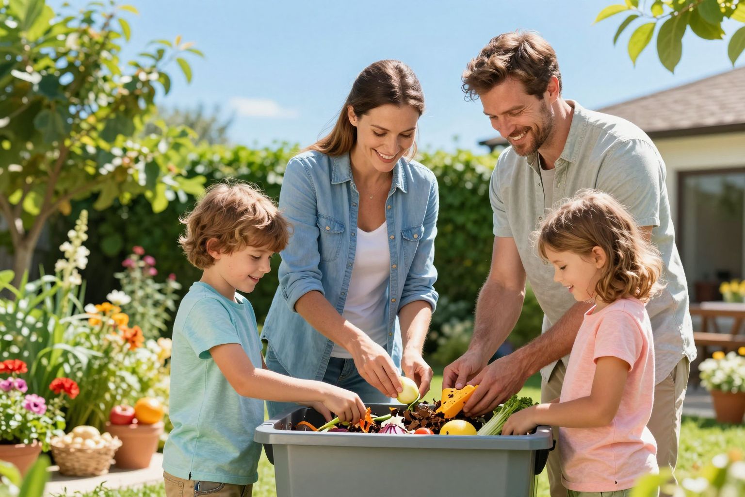 A komposztálás csökkenti a háztartási hulladékot és tápanyagokat ad.
