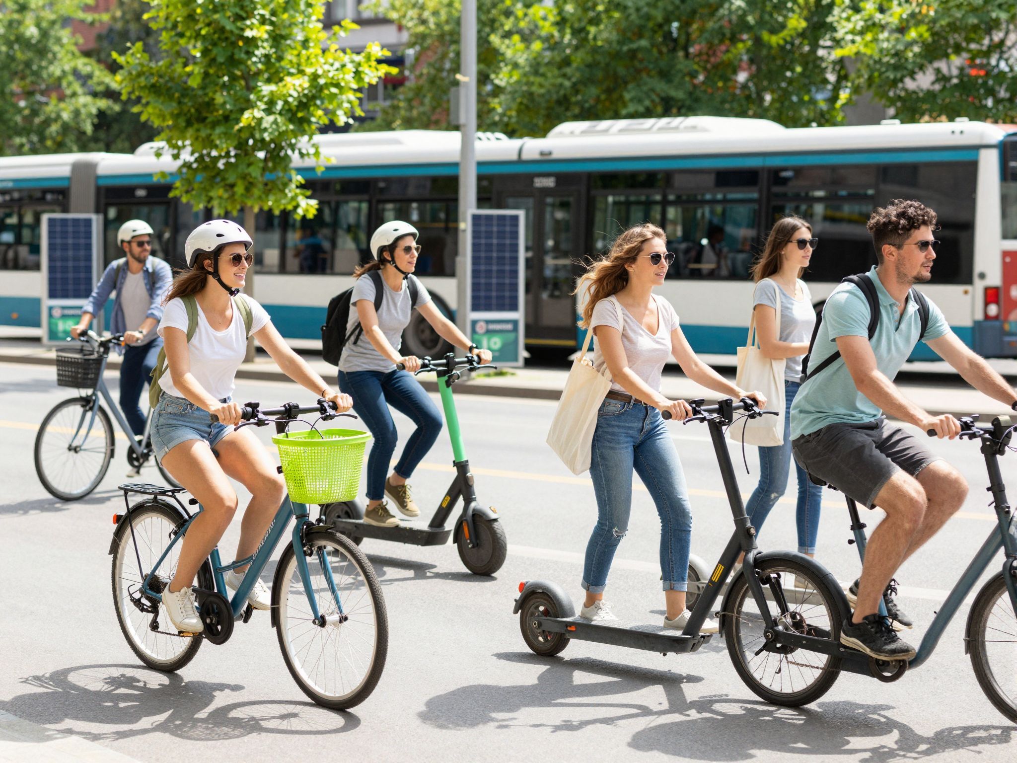 A közlekedési alternatívák csökkentik a szénlábnyomot.